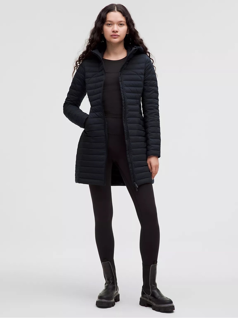 Women’s Lululemon Pack It Down Long Jacket size 4 Black